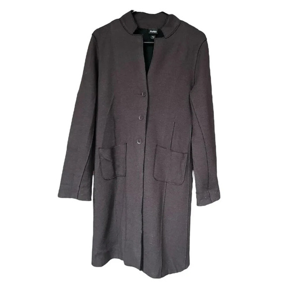 Eileen Fisher 100% Merino Wool Rib Ponte High Collar Jacket Size S,Patch Pocket - Picture 5 of 12